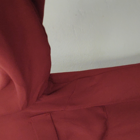 Apt.9 Burnt Orange Red Button up Long sleeve Dress Career Blouse sz S women's - Picture 8 of 14